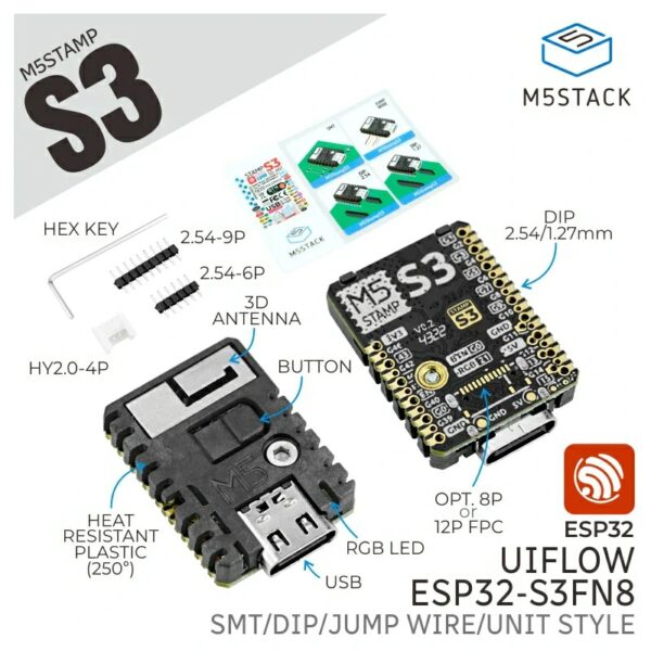 M5Stamp ESP32S3 Module Overview