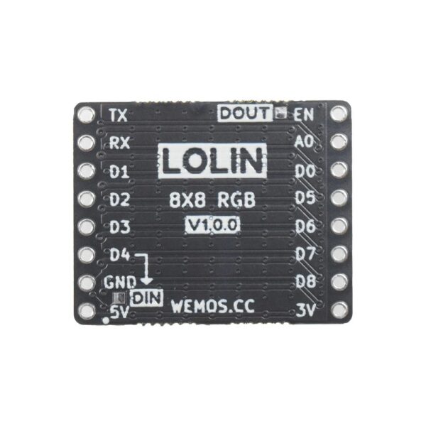 Lolin 8x8 RGB Shield back