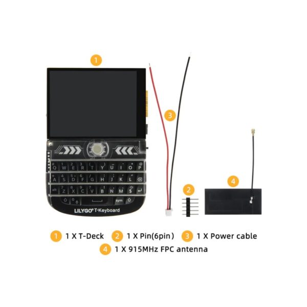 LilyGo T-Deck ESP32-S3 LoRa 868MHz Shipping list