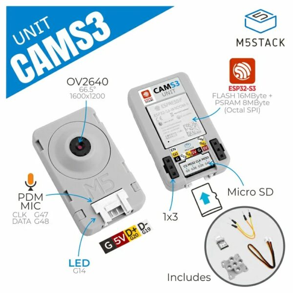 M5Stack CamS3 Unit overview