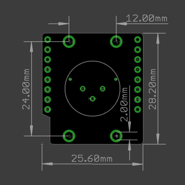 Lolin PIR Shield Abmessungen