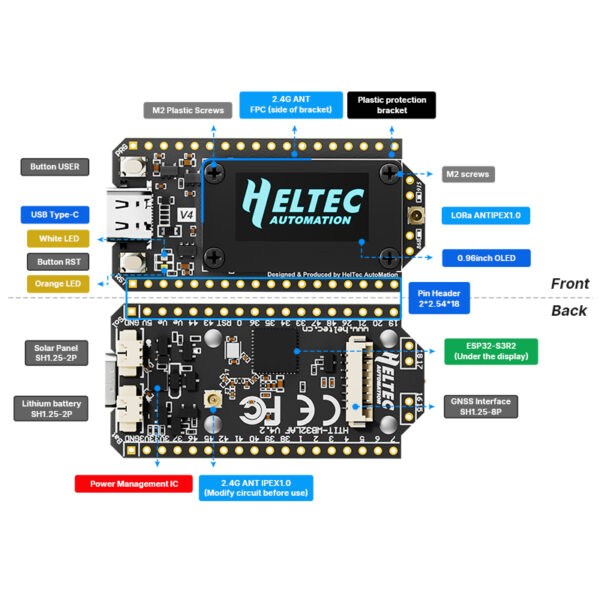 Heltec WiFi LoRa 32(V4) features