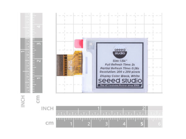 1_54 Zoll Monochrome ePaper Display size