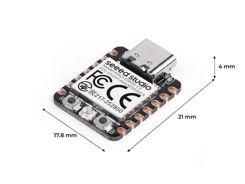 Seeed Studio XIAO ESP32C5 size