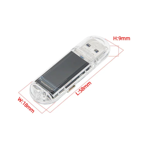 Lilygo T-Dongle C5 mit LCD Abmessungen